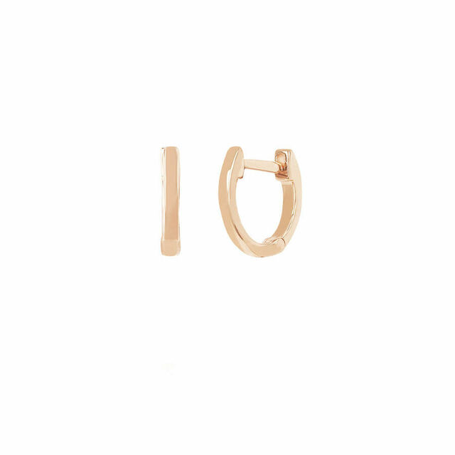 MINI 14-carat rose gold single huggie earring