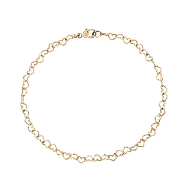 HEART ETERNITY LINK 14 - carat gold bracelet