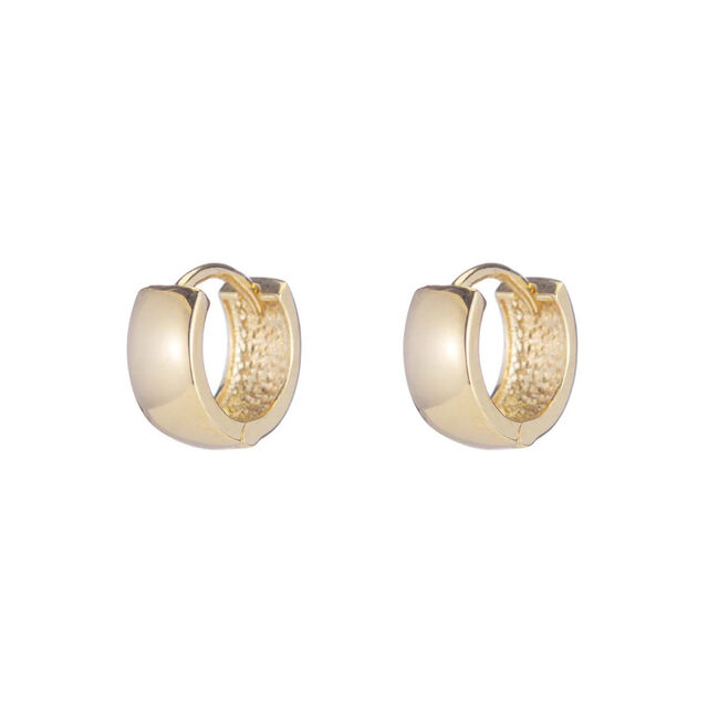 FAT TIRE 14 - carat gold huggie earrings
