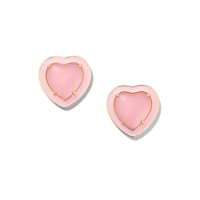 Heart Jelly Button Stud Earrings