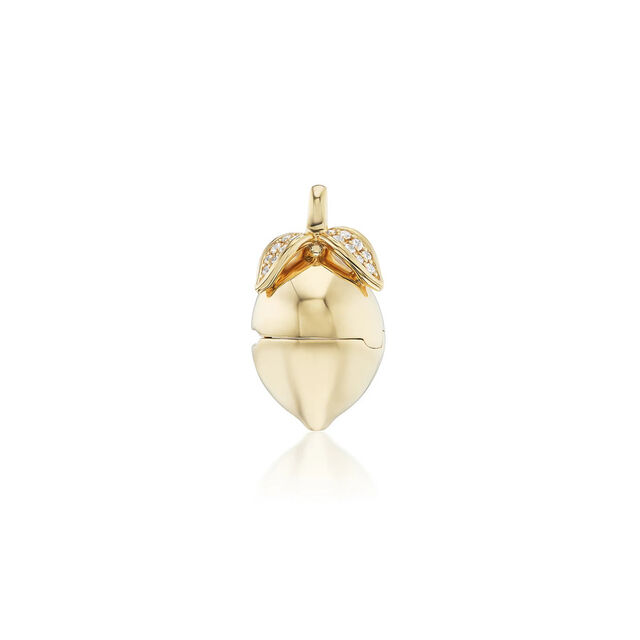 LEMON 18 - carat gold and diamond locket