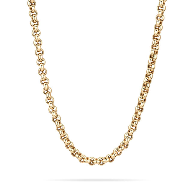 CHUNKY ROLO CHAIN 14 - carat gold necklace