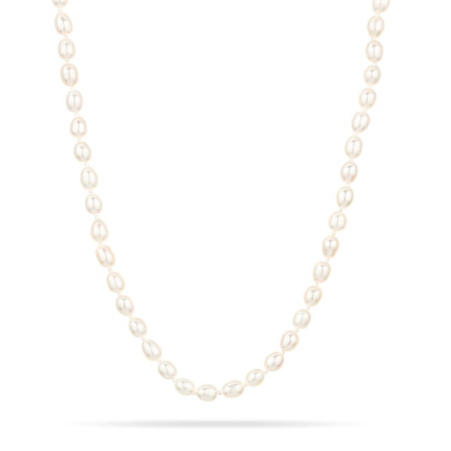 CHUNKY SEED PEARL and 14 - carat gold necklace
