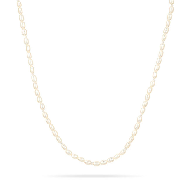 TINY SEED PEARL and 14 - carat gold necklace