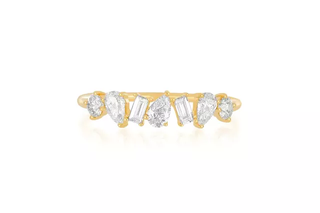 MULTIFACETED DIAMOND 14 - carat gold ring