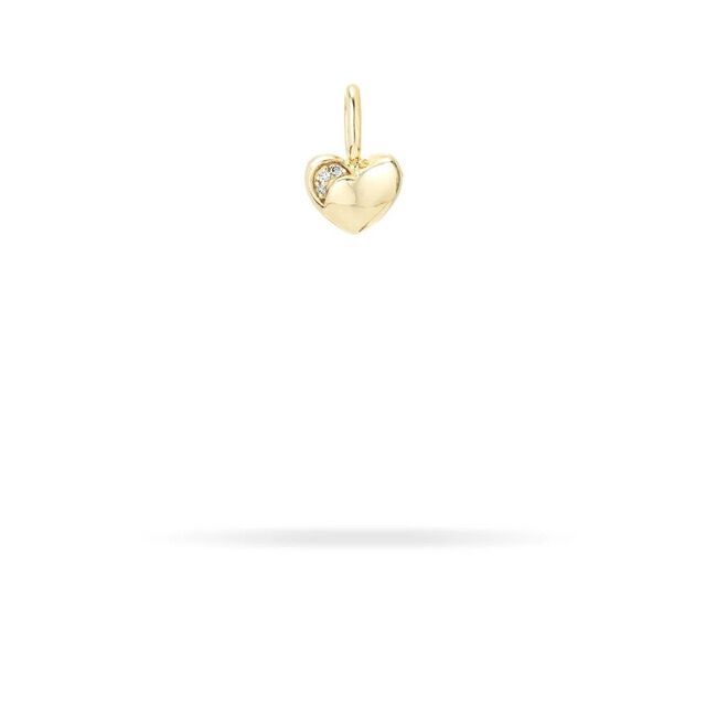 MINI PUFFY HEART 9 - carat gold charm