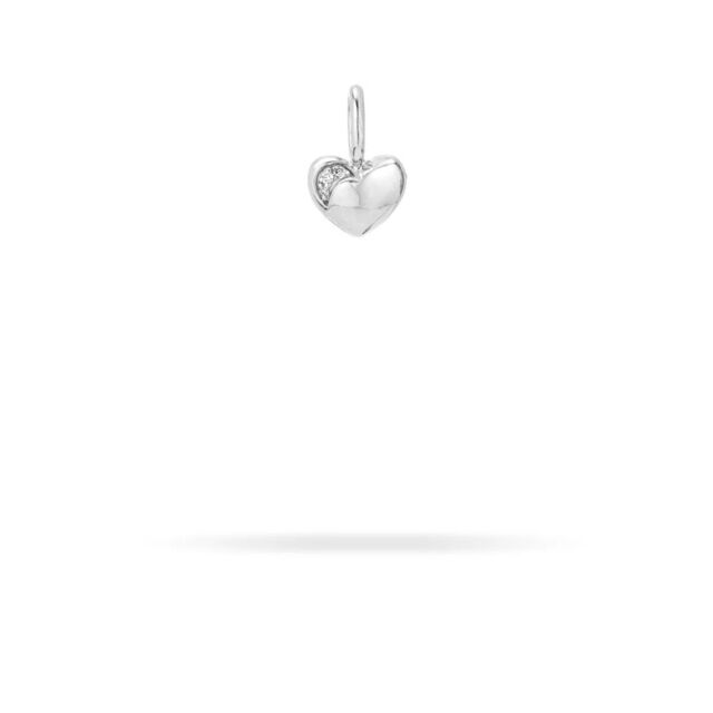 MINI PUFFY HEART sterling silver charm