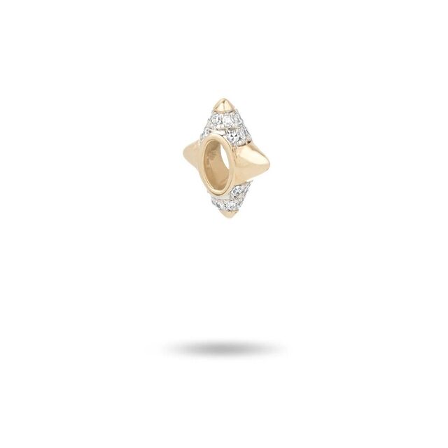 DIAMOND 4 SPIKE 14 - carat gold mini bead