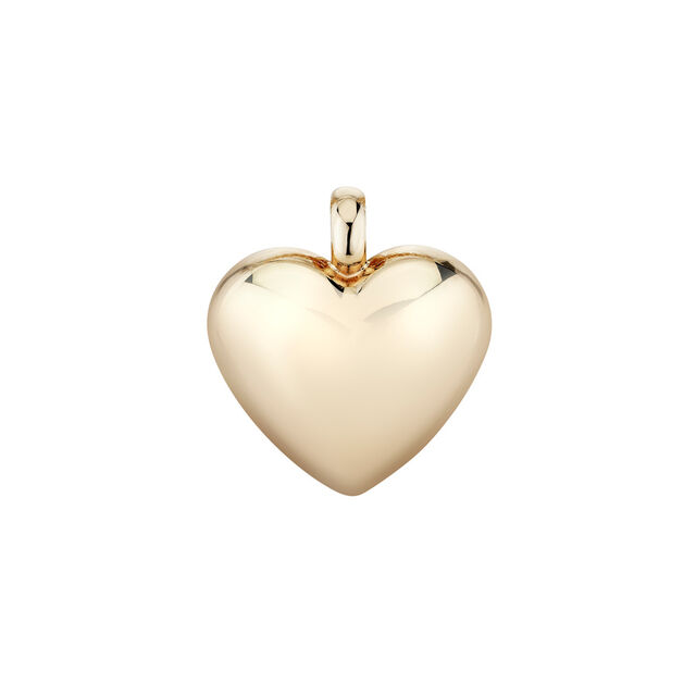 XL HELIUM HEART 14-carat gold pendant