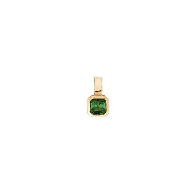 PETITE FERN ASSCHER 14 - carat gold charm