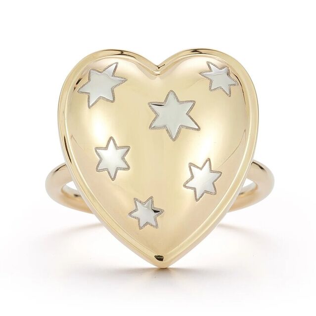 ANNA 14 - carat yellow and white gold ring