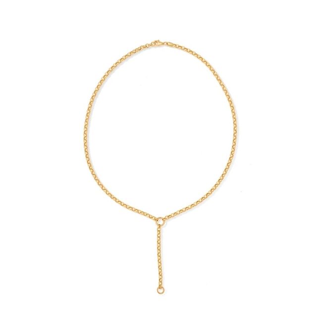 ROLO CHAIN LARIAT 14 - carat gold necklace