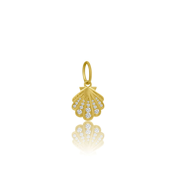DIAMOND SHELL 14-carat gold charm