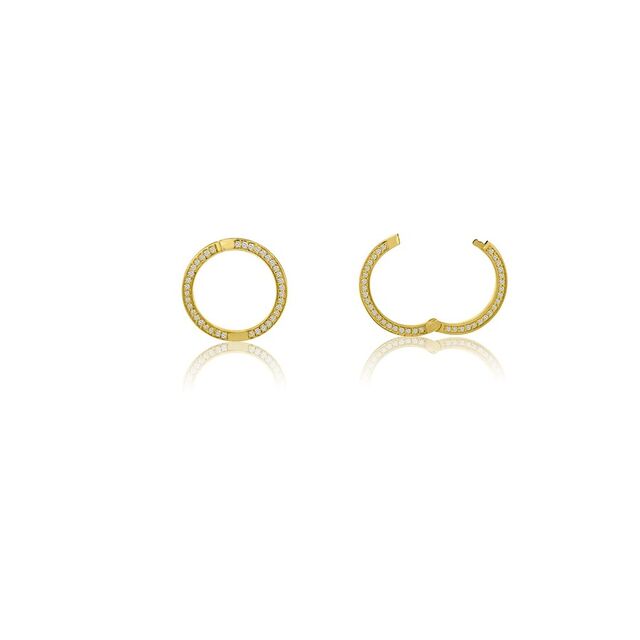 DOUBLE SIDED ROUND DIAMOND 14-carat gold enhancer/charm holder