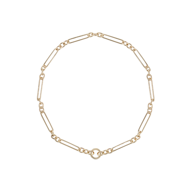 TROMBONE LINK 14-carat gold necklace
