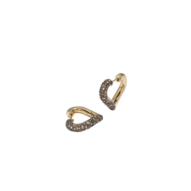 BABY CHUBBY LOVE COGNAC DIAMOND 14-carat gold earrings