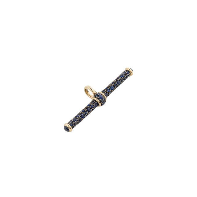 SAPPHIRE T-BAR 14-carat gold charm