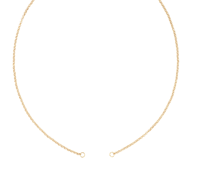 OPEN-ENDED ROLO 9-carat solid gold chain