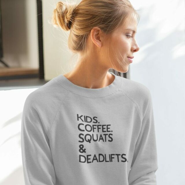 Kids coffee squats & deadlifts