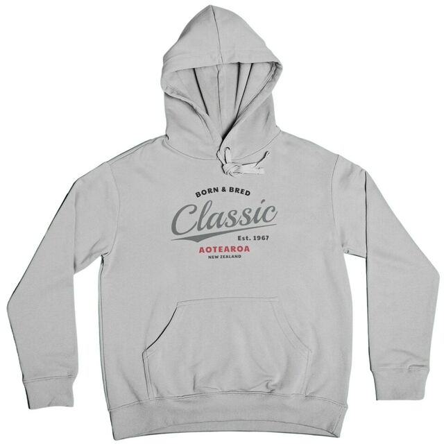 Born & bred classic 1967 (change date) Aotearoa hoodie