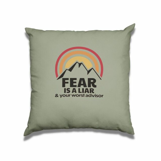 Fear is a liar cushion