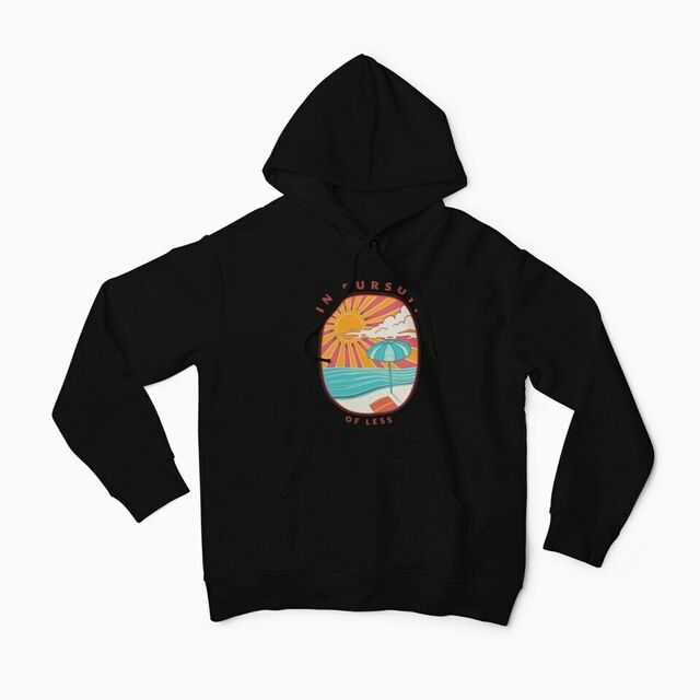 In pursuit of less womens hoodie