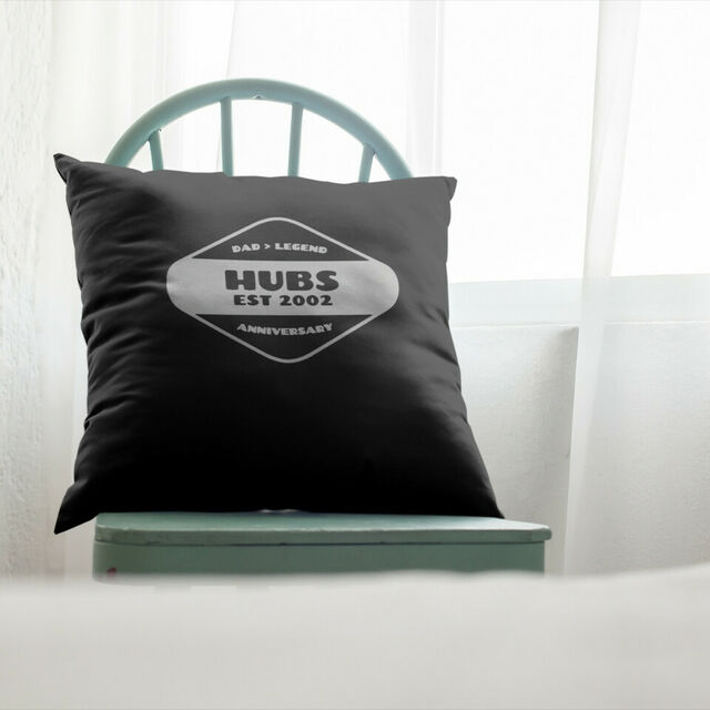 Hubs est (date) pillow