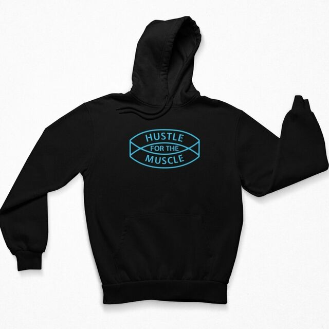 Hustle for that muscle womens hoodie