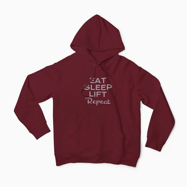 Eat. Sleep. Lift. Repeat mens hoodie