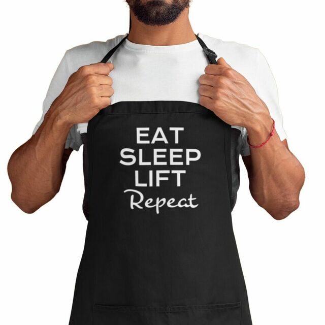 Eat. Sleep. Lift. Repeat apron