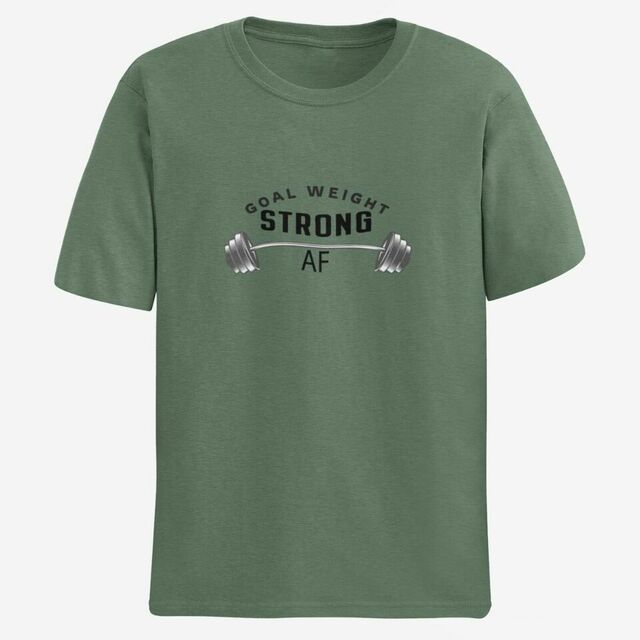 Goal weight strong AF mens tee