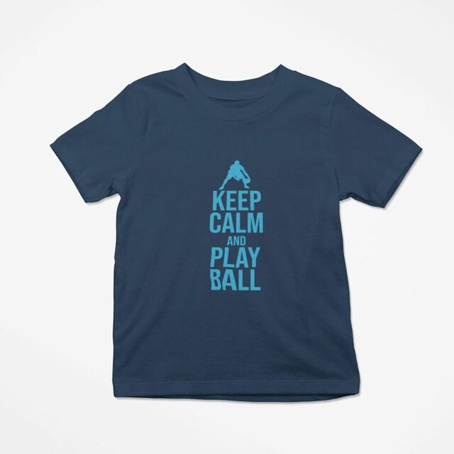 Keep calm and play ball kids tee