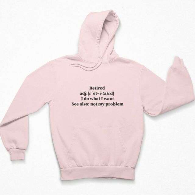 Retirement dictionary meaning womens hoodie
