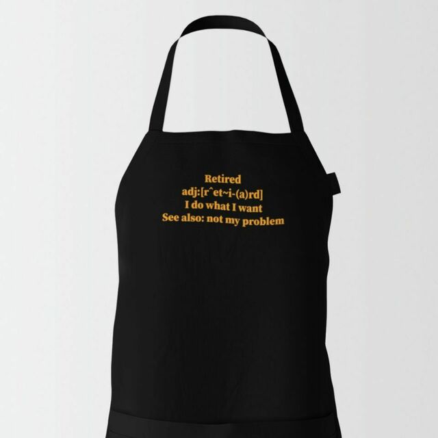 Retirement dictionary meaning apron