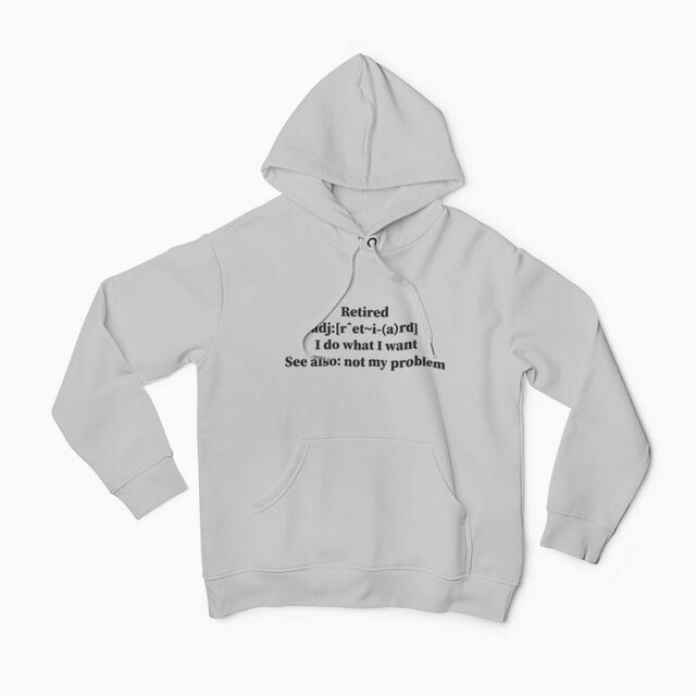 Retirement dictionary meaning mens hoodie