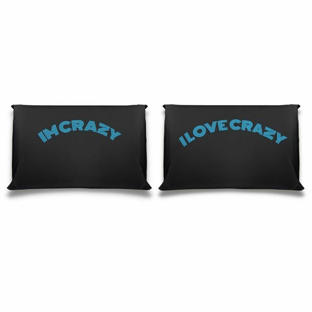 Im crazy (I love crazy) pillow case set
