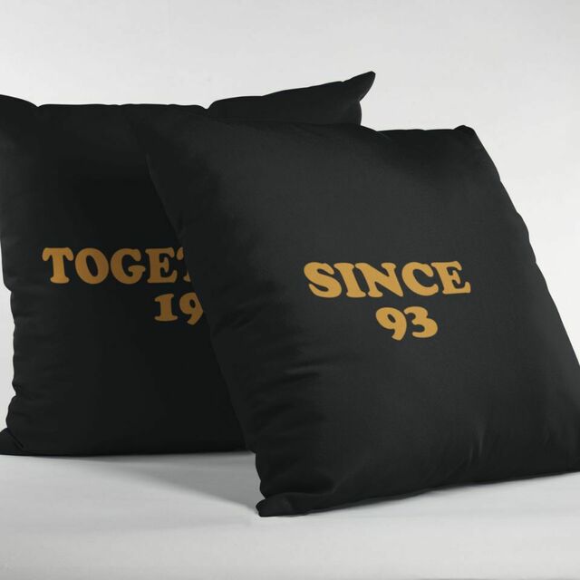 Together since (change date) cushion x2