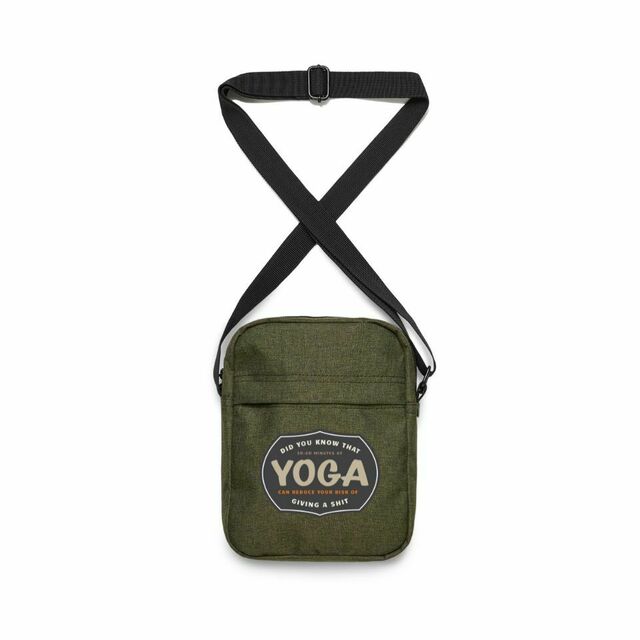 Did you know that 30-60 minutes of yoga can reduce your risk of giving a shit shoulder bag