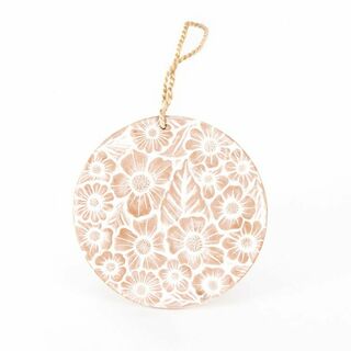 Floral terracotta wall hanging
