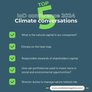 Institute of Directors conference 2024 Top 5: Climate conversations