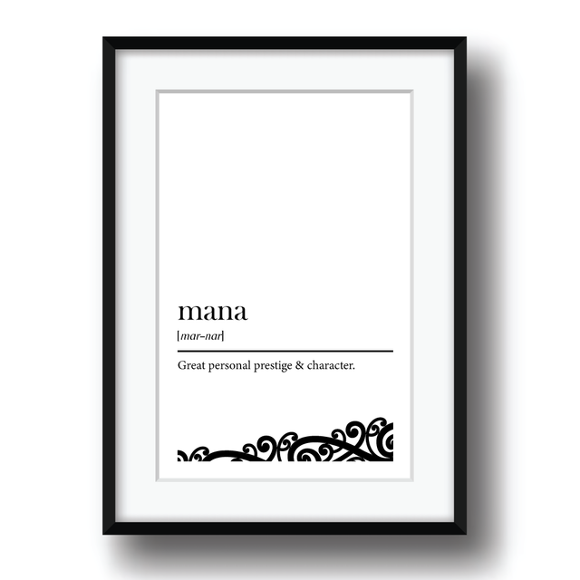 Art Print - Maori to English Translation - Mana