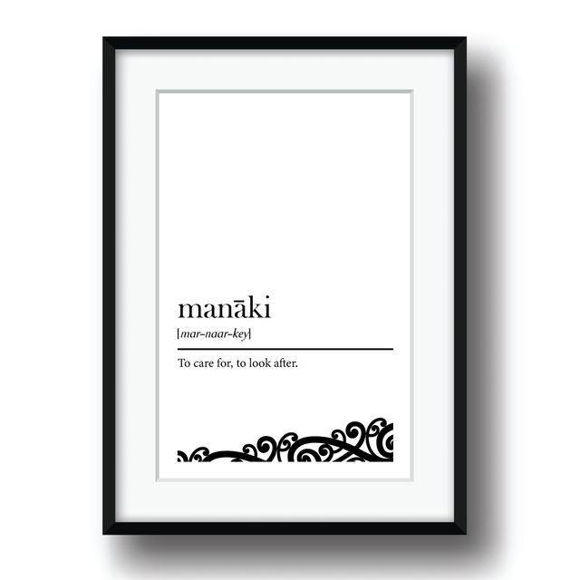 Art Print - Maori to English Translation - Manaaki