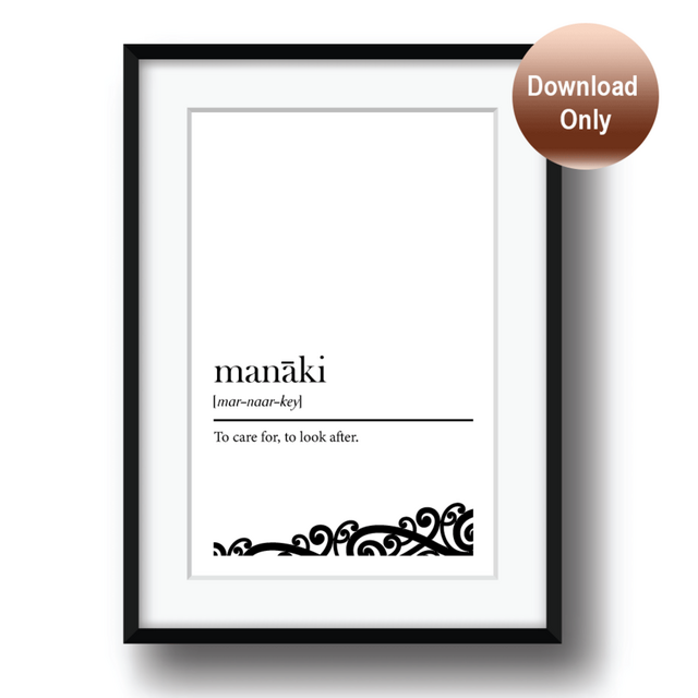 Art Print - Maori to English Translation - Manaaki