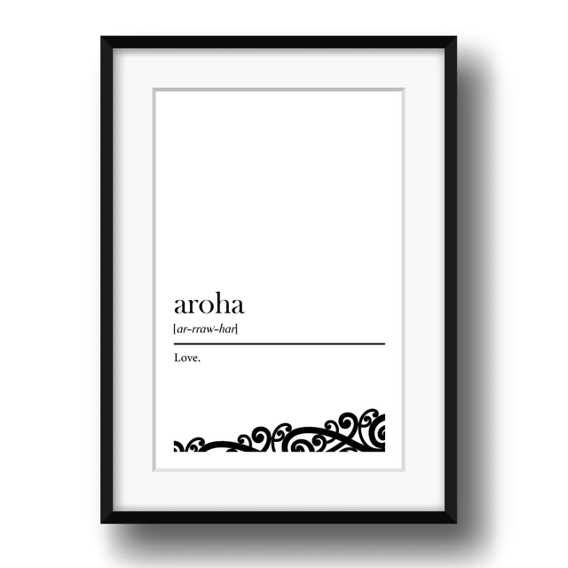 Art Print - Maori to English Translation - Aroha