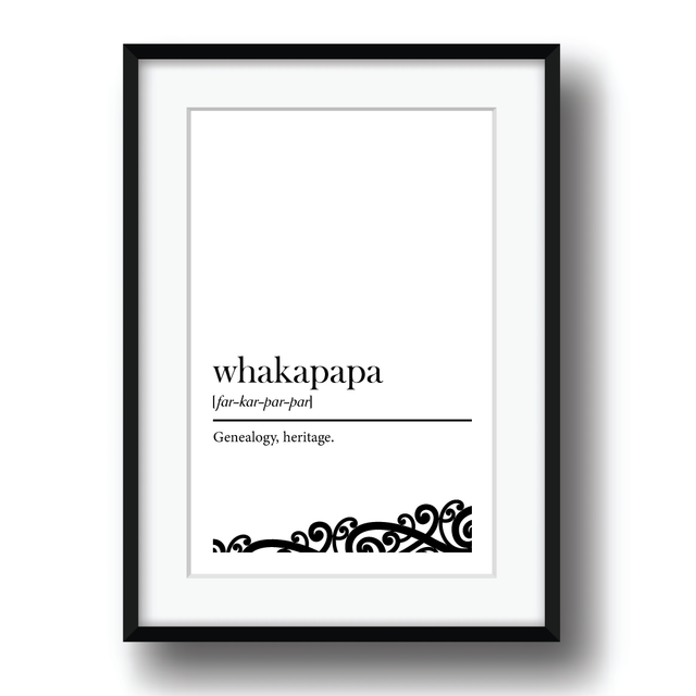 Art Print - Maori to English Translation - Whakapapa