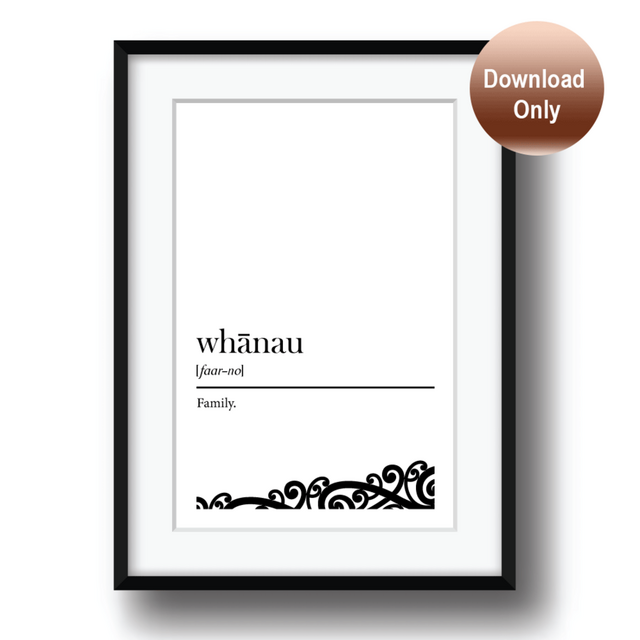 Art Print - Maori to English Translation - Whanau