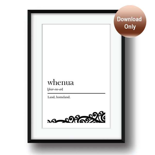 Art Print - Maori to English Translation - Whenua