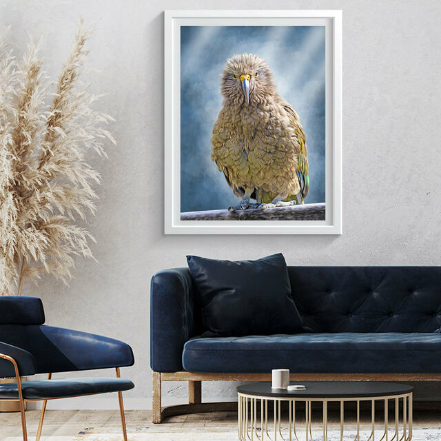 Art Print - Kea Bird, Digital Oil Painting