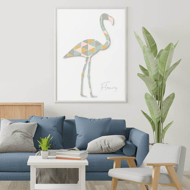 Art Print - Scandi Birds - Flamingo