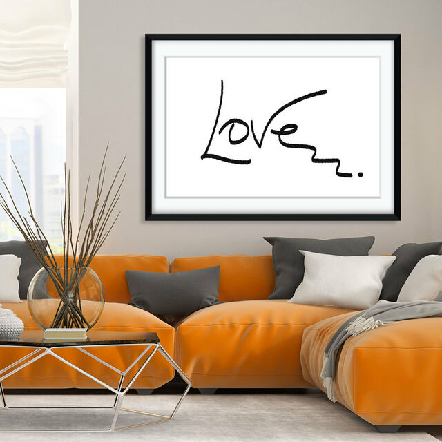 Contemporary Abstract Art Print - Fluffy Love